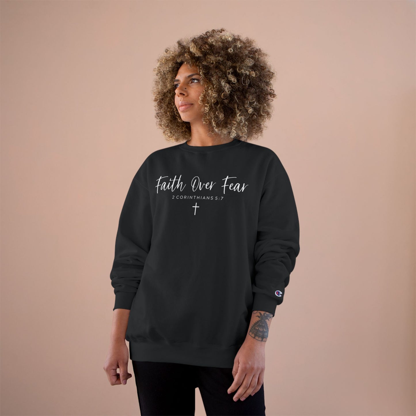 Faith over Fear Sweatshirt -Christian Inspirational Hoodie, Motivational Faith pullover
