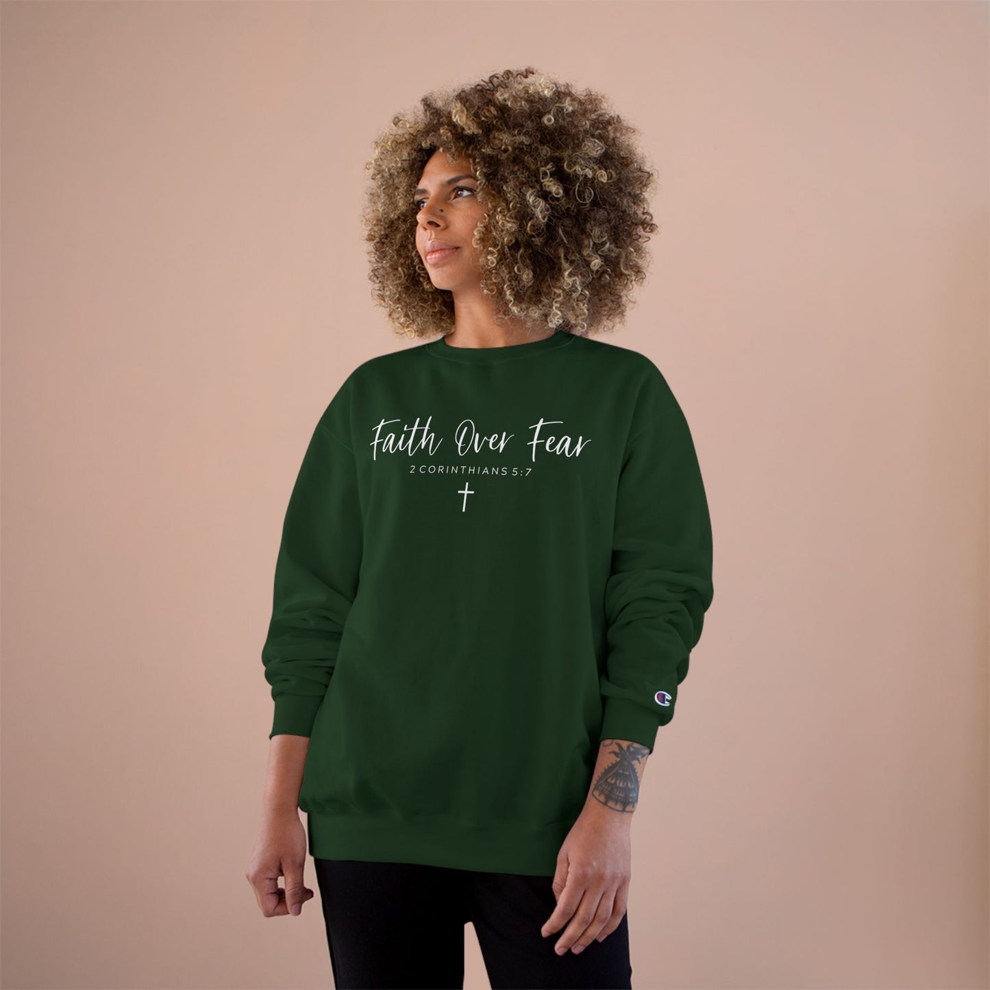 Faith over Fear Sweatshirt -Christian Inspirational Hoodie, Motivational Faith pullover