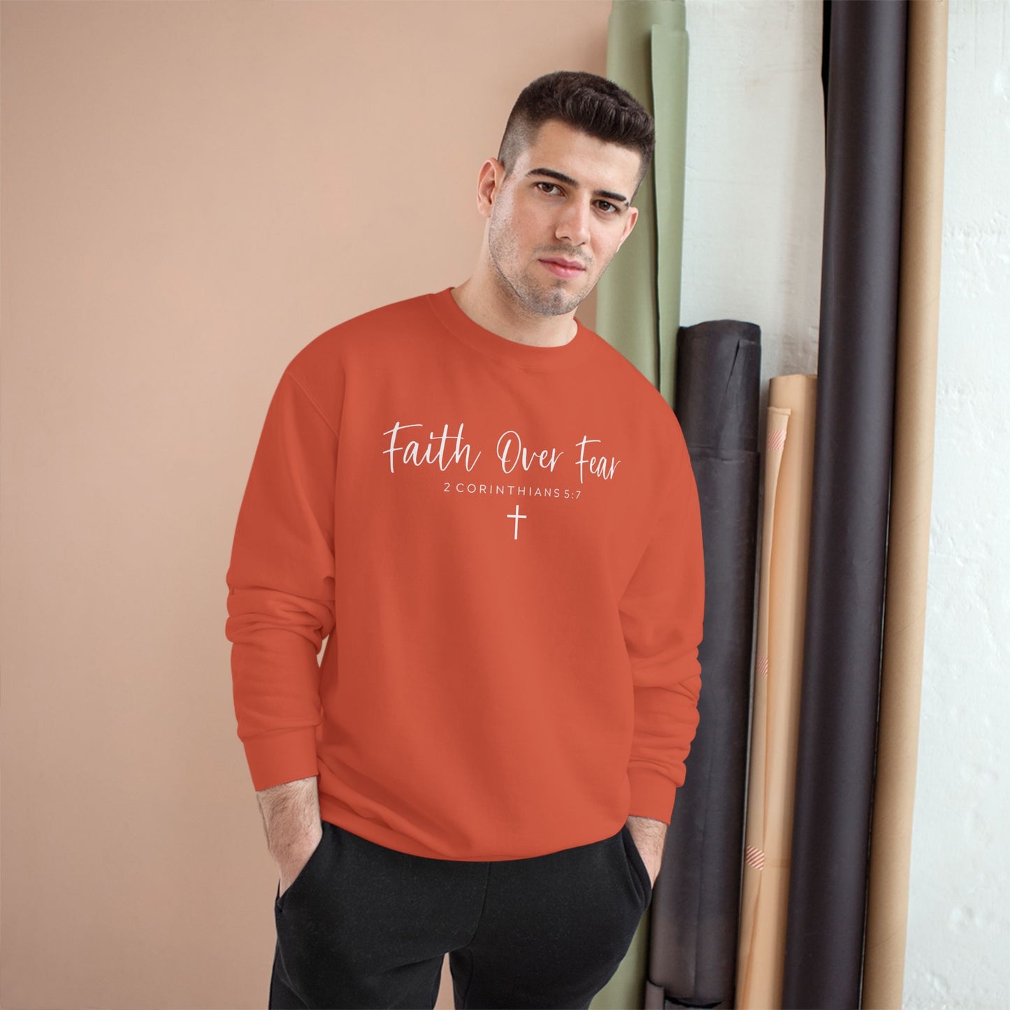 Faith over Fear Sweatshirt -Christian Inspirational Hoodie, Motivational Faith pullover