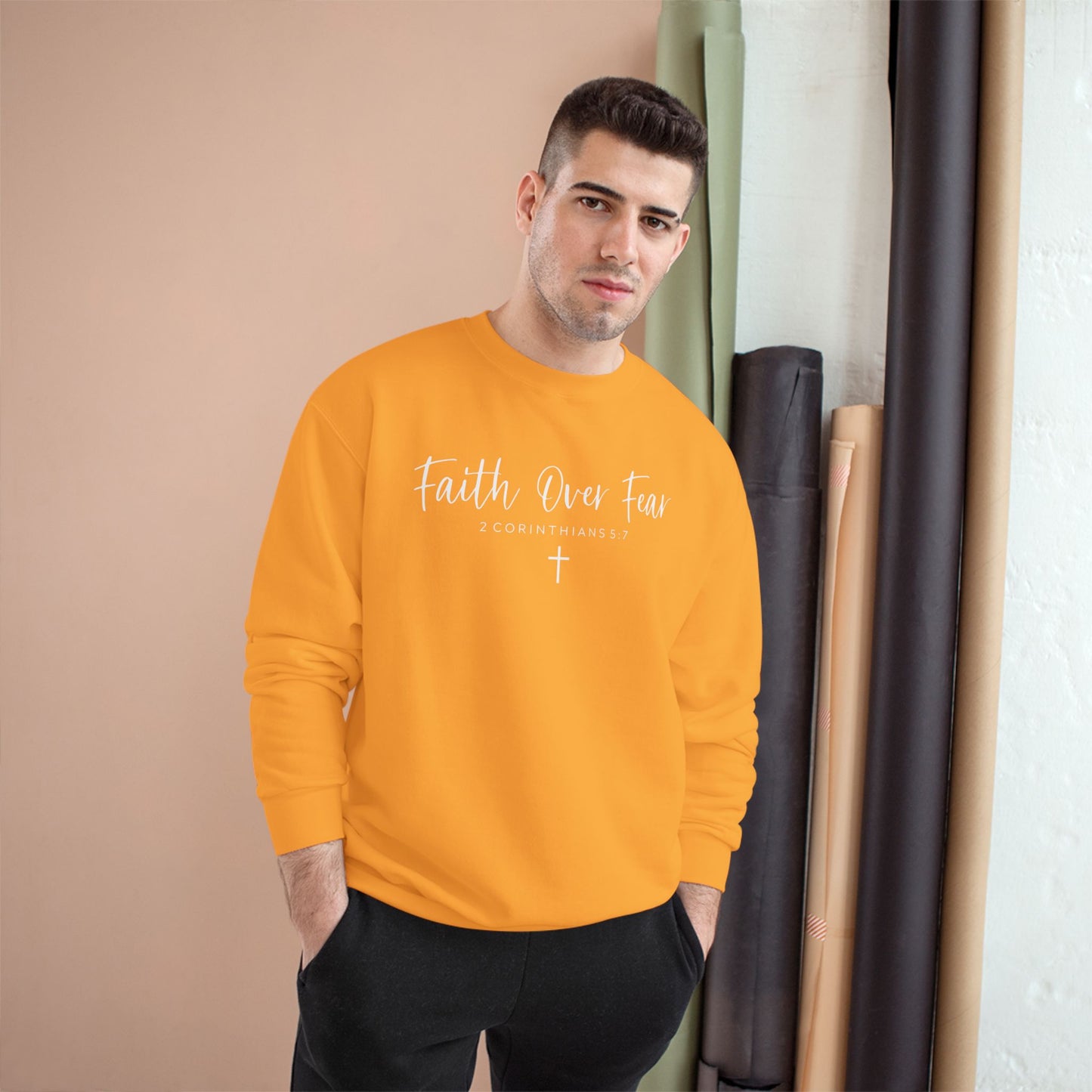 Faith over Fear Sweatshirt -Christian Inspirational Hoodie, Motivational Faith pullover