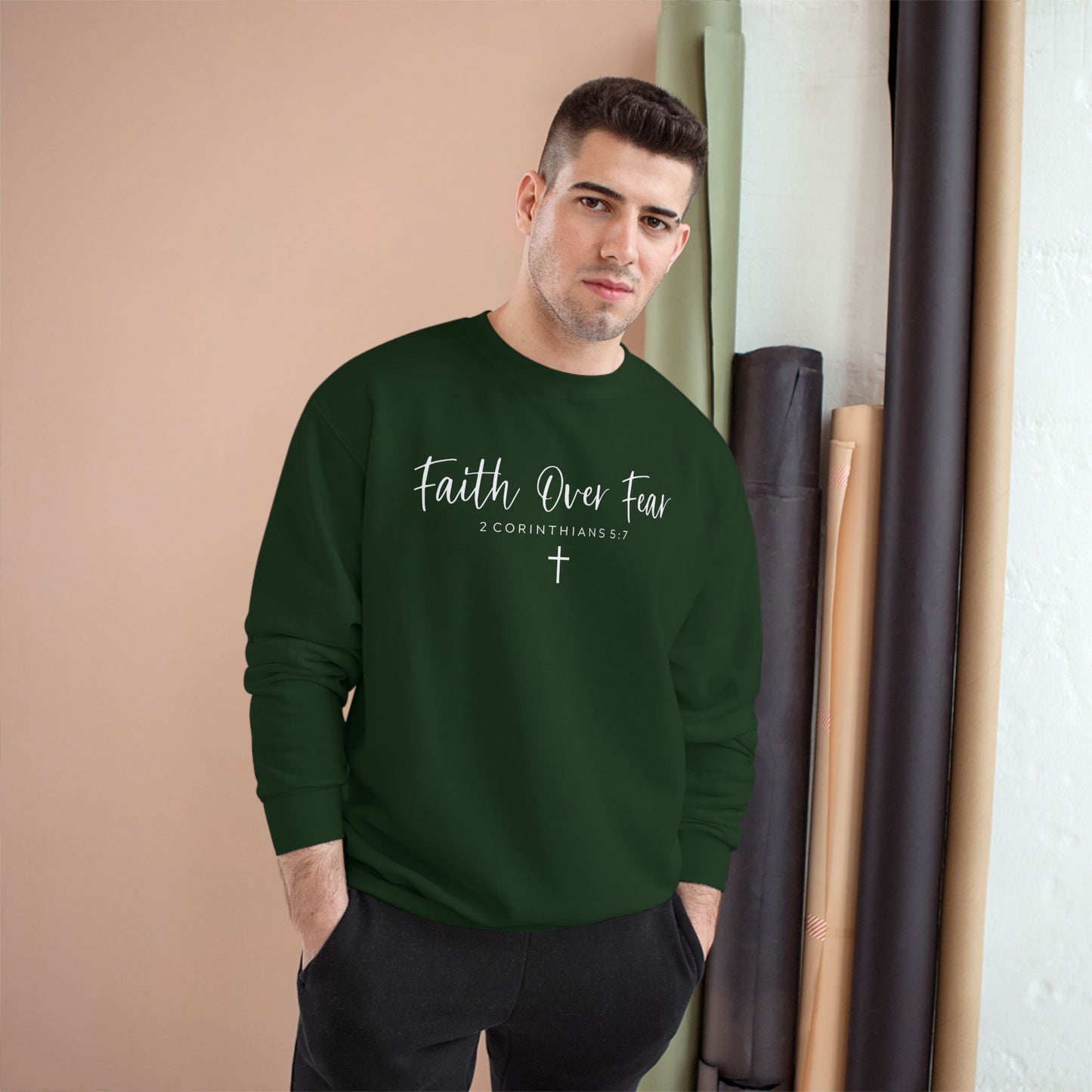 Faith over Fear Sweatshirt -Christian Inspirational Hoodie, Motivational Faith pullover