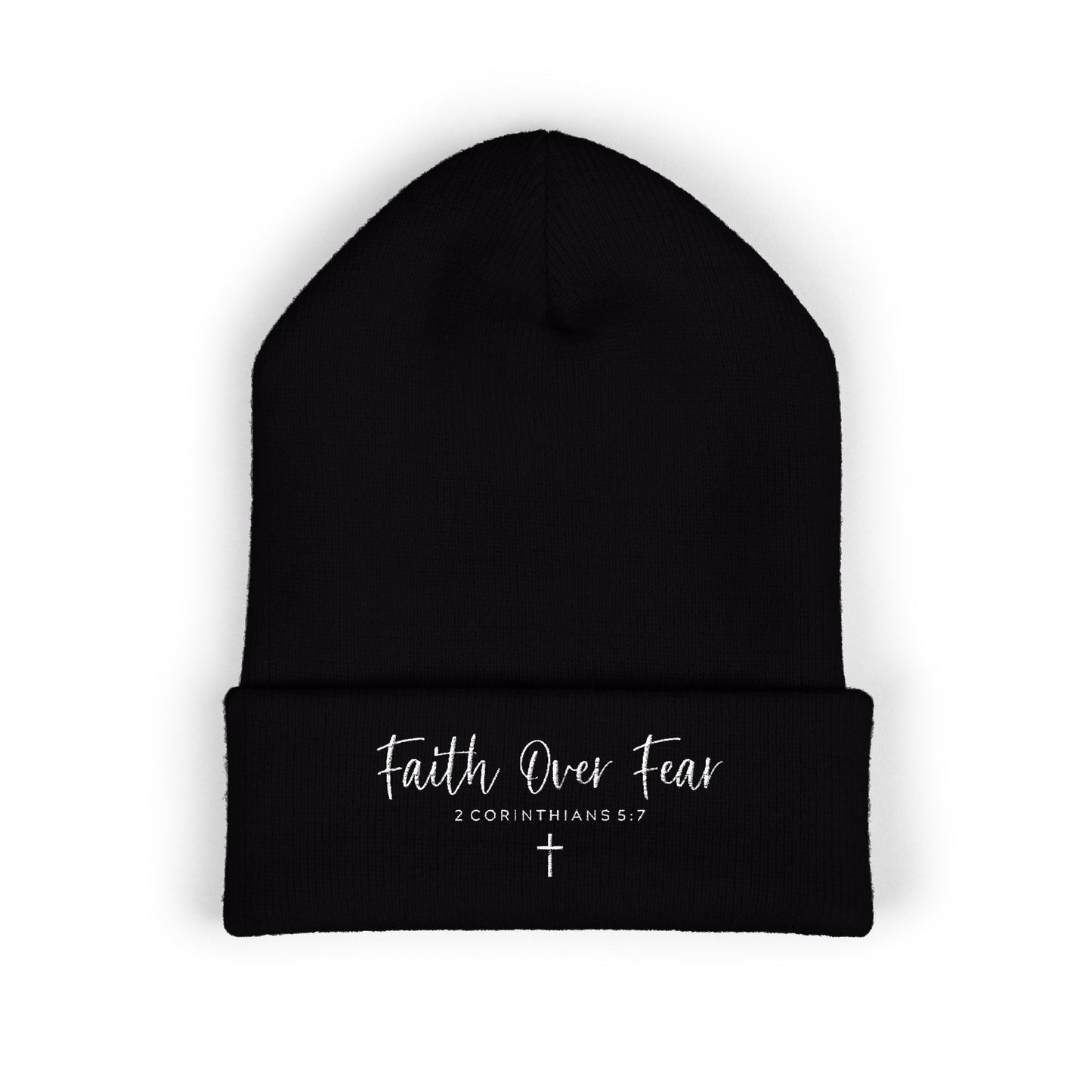 Bible Verse Beanie - Christian Faith Hat, Inspirational Scripture Knit Cap