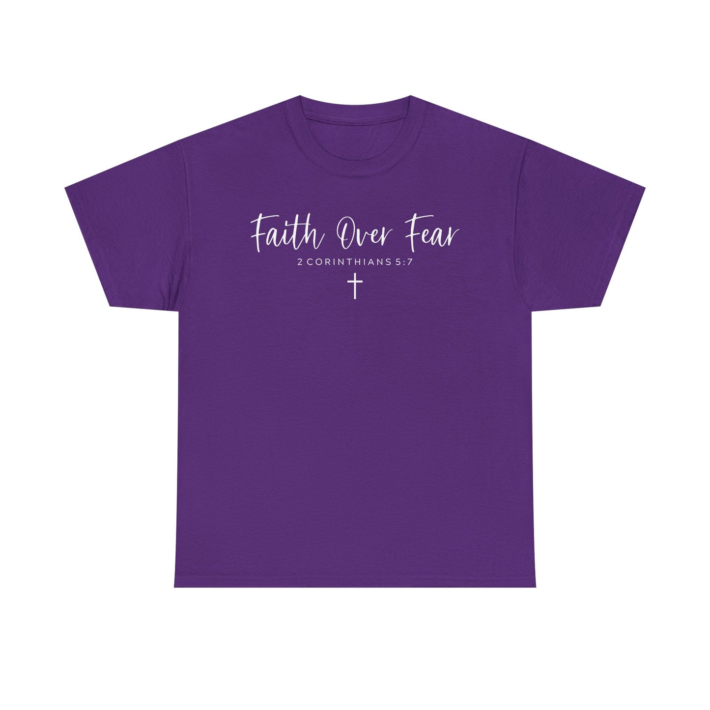 faith over fear T- Shirt - Christian Inspirational Shirt. Motivational Scripture Tee