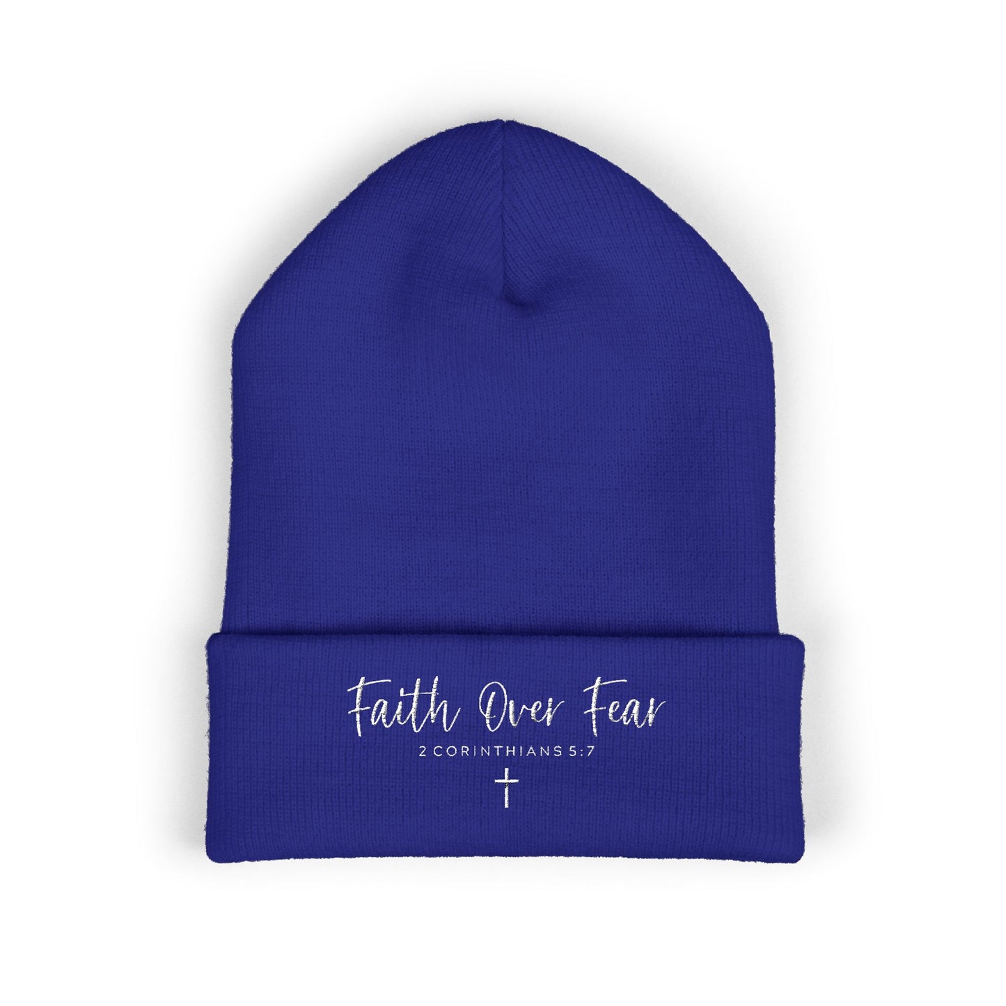 Bible Verse Beanie - Christian Faith Hat, Inspirational Scripture Knit Cap