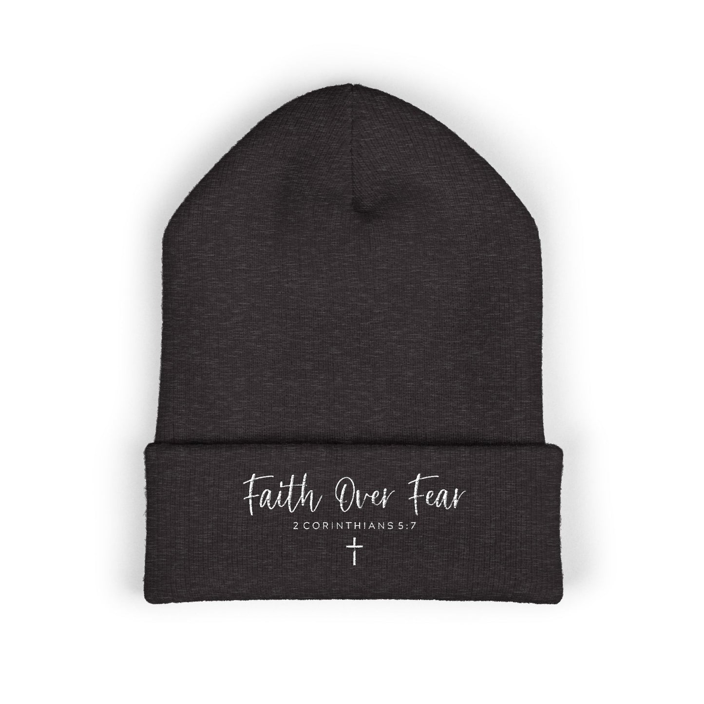 Bible Verse Beanie - Christian Faith Hat, Inspirational Scripture Knit Cap
