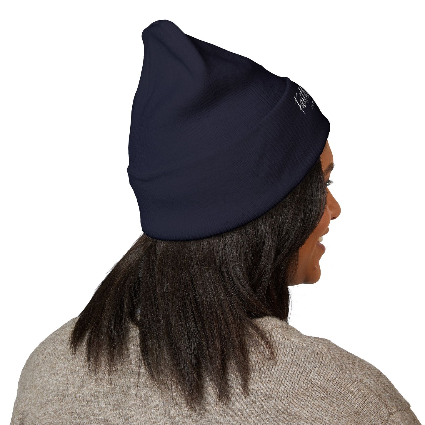 Bible Verse Beanie - Christian Faith Hat, Inspirational Scripture Knit Cap