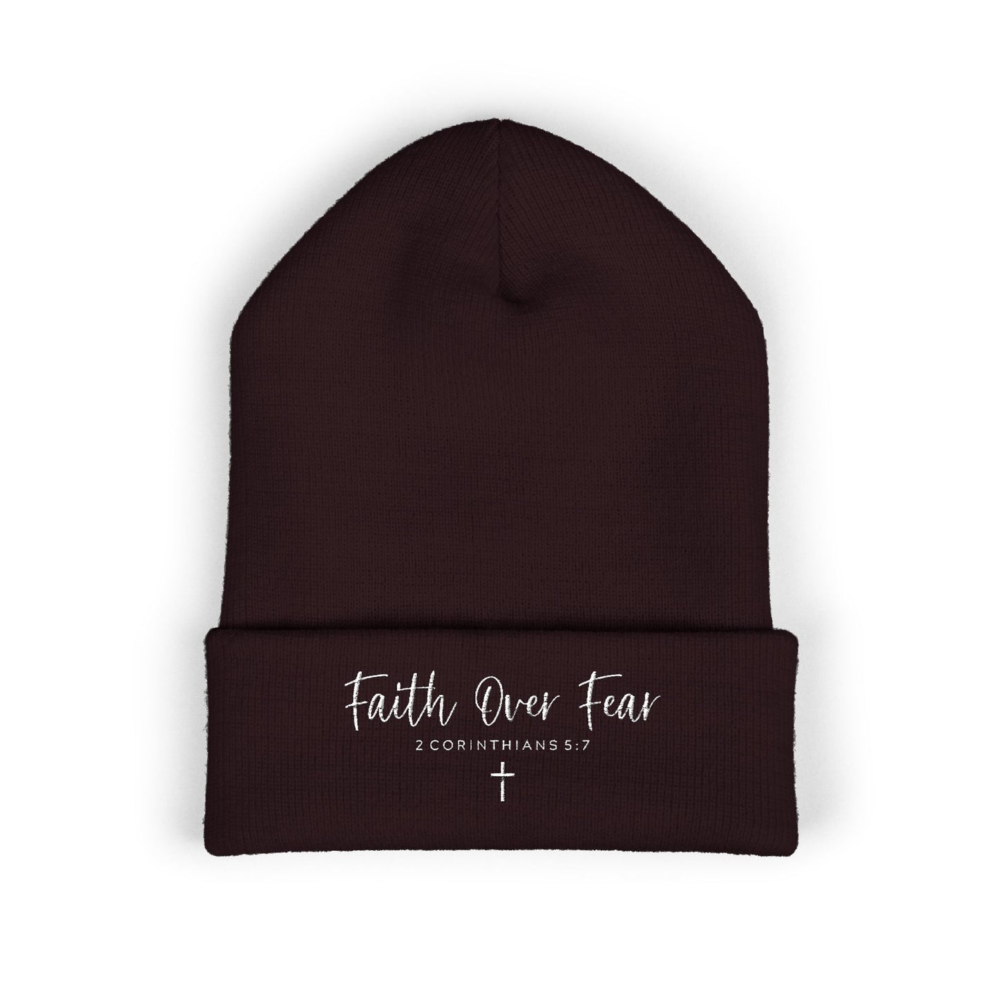 Bible Verse Beanie - Christian Faith Hat, Inspirational Scripture Knit Cap