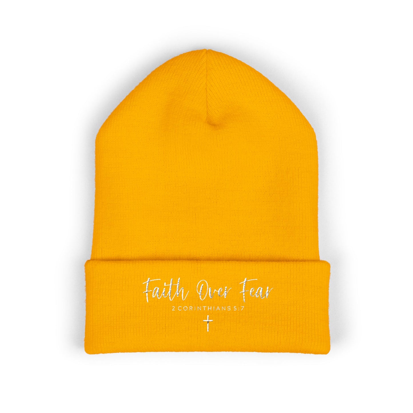 Bible Verse Beanie - Christian Faith Hat, Inspirational Scripture Knit Cap
