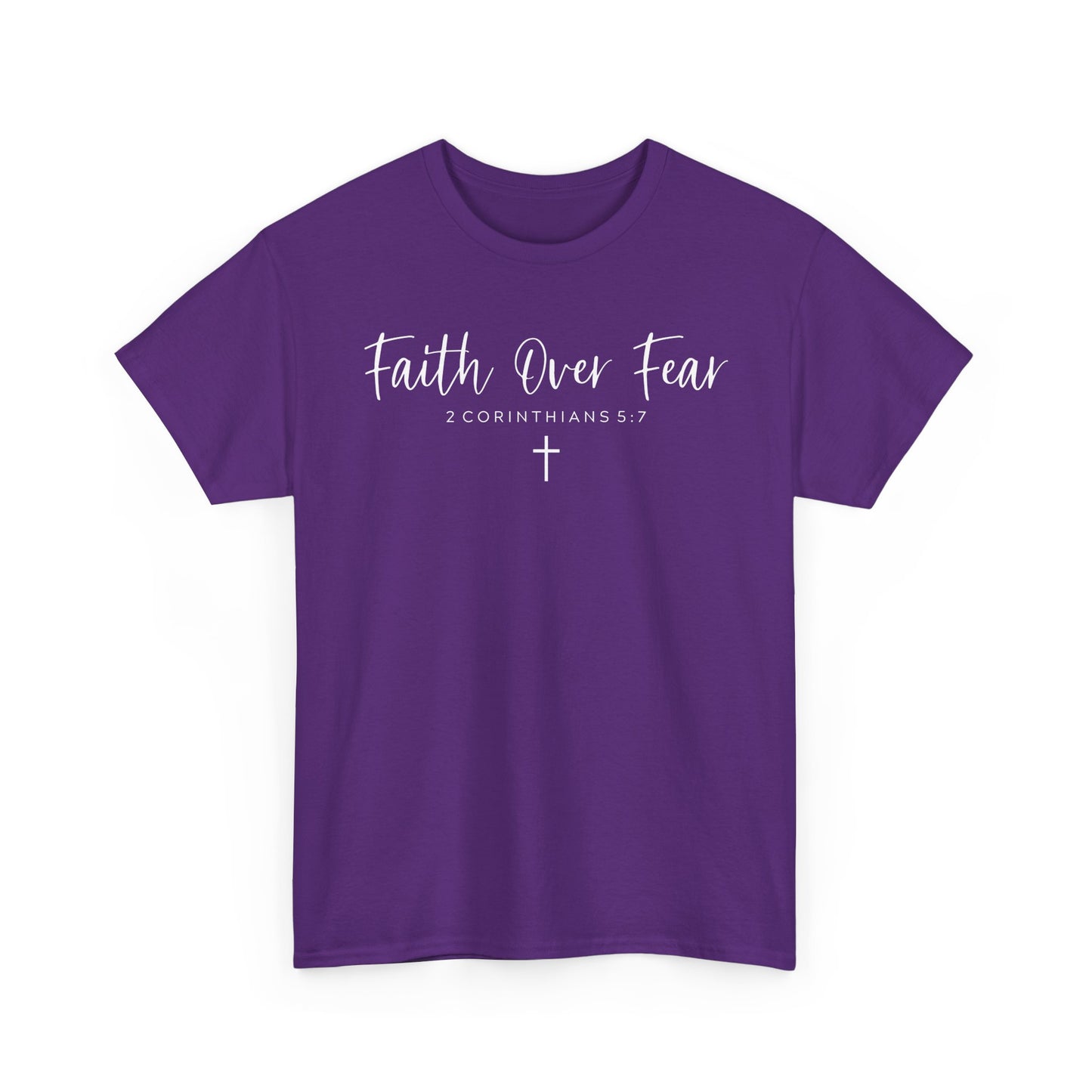 faith over fear T- Shirt - Christian Inspirational Shirt. Motivational Scripture Tee