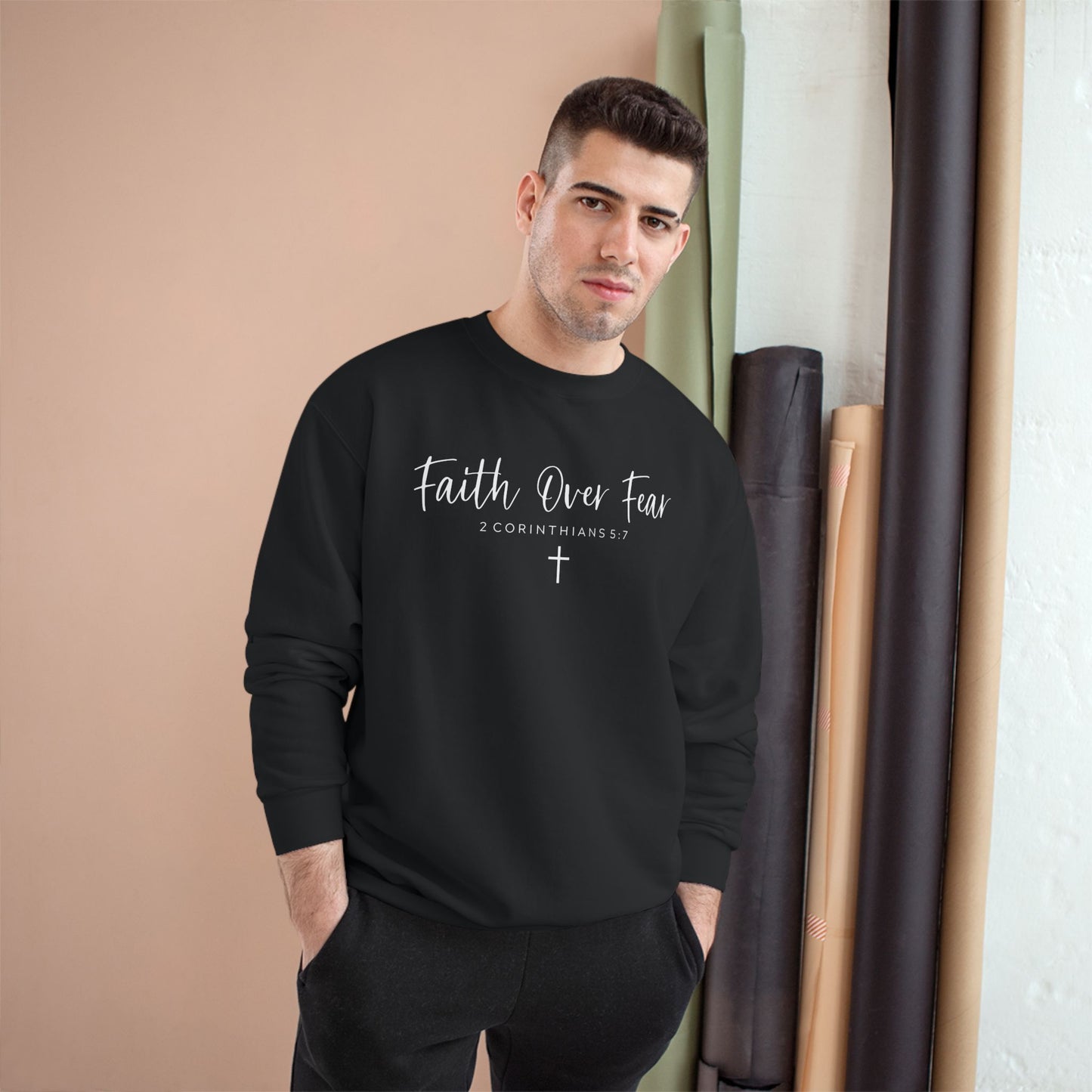 Faith over Fear Sweatshirt -Christian Inspirational Hoodie, Motivational Faith pullover