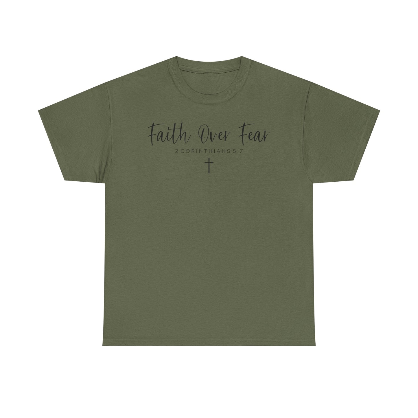 Faith over Fear T-Shirt- Christian Inspirational Shirt, Motivational Scripture Tee