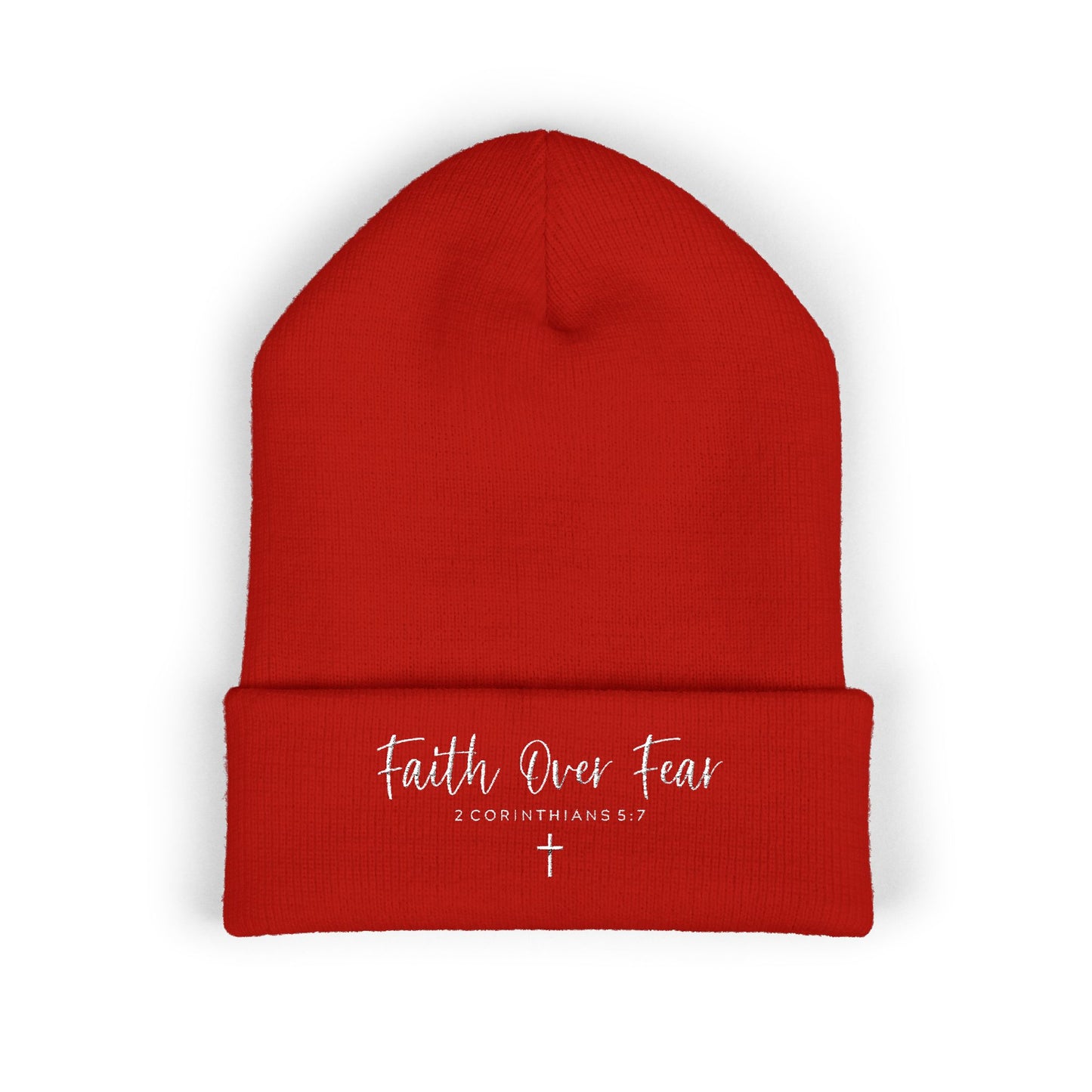 Bible Verse Beanie - Christian Faith Hat, Inspirational Scripture Knit Cap