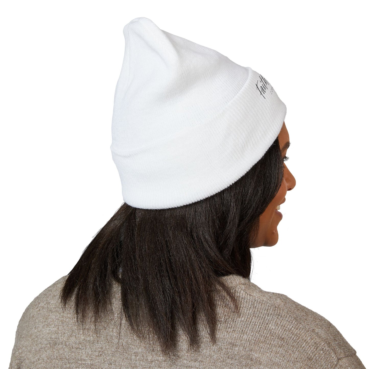 Bible Verse Beanie - Christian Faith Hat, Inspirational Scripture Knit Hat