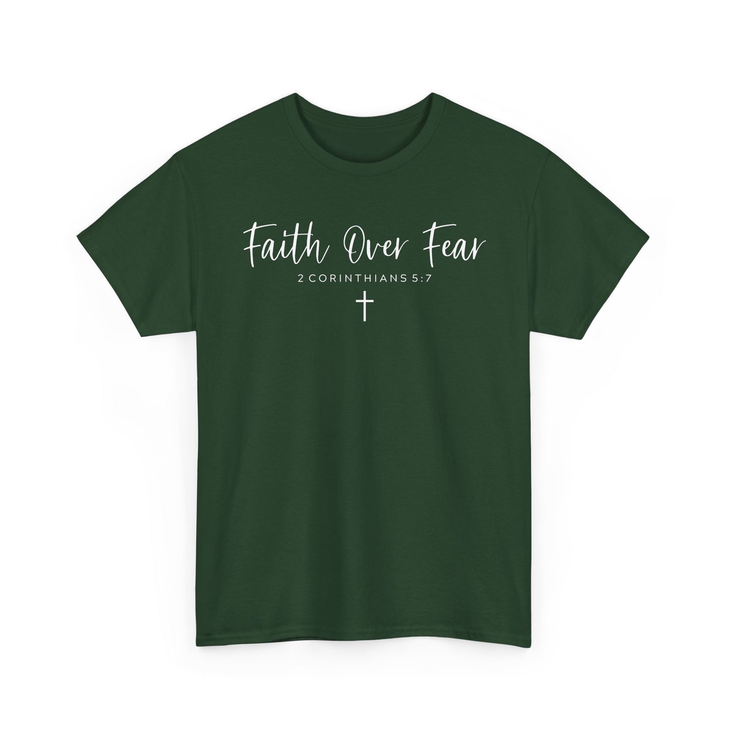 faith over fear T- Shirt - Christian Inspirational Shirt. Motivational Scripture Tee
