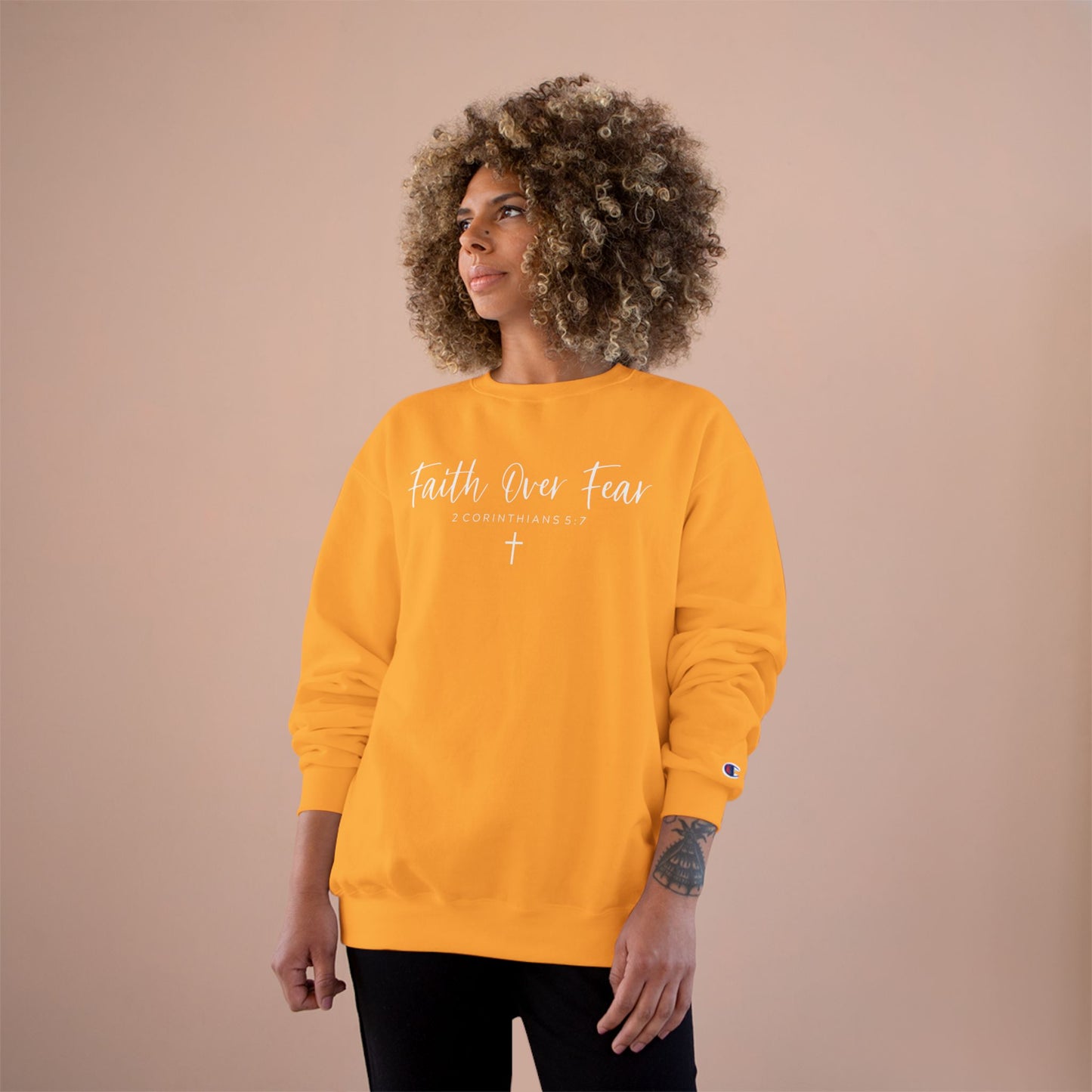 Faith over Fear Sweatshirt -Christian Inspirational Hoodie, Motivational Faith pullover