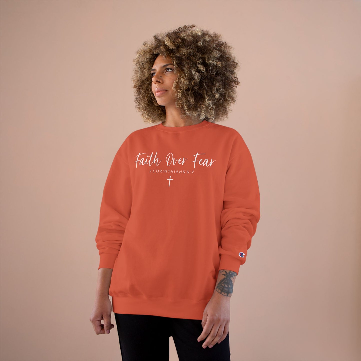 Faith over Fear Sweatshirt -Christian Inspirational Hoodie, Motivational Faith pullover