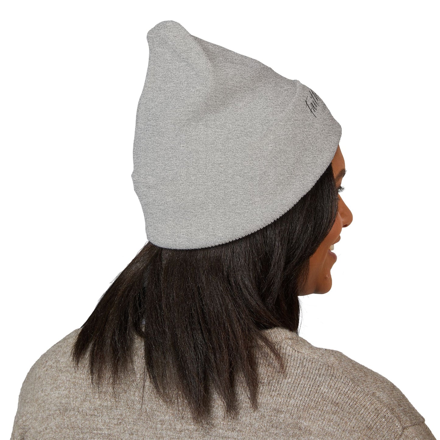 Bible Verse Beanie - Christian Faith Hat, Inspirational Scripture Knit Hat