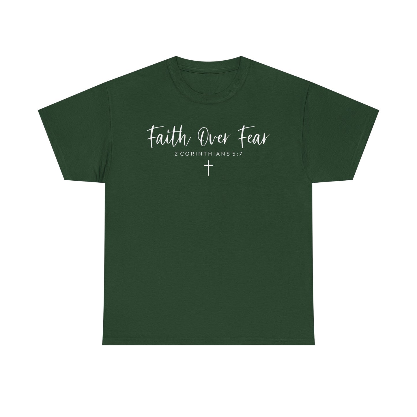 faith over fear T- Shirt - Christian Inspirational Shirt. Motivational Scripture Tee