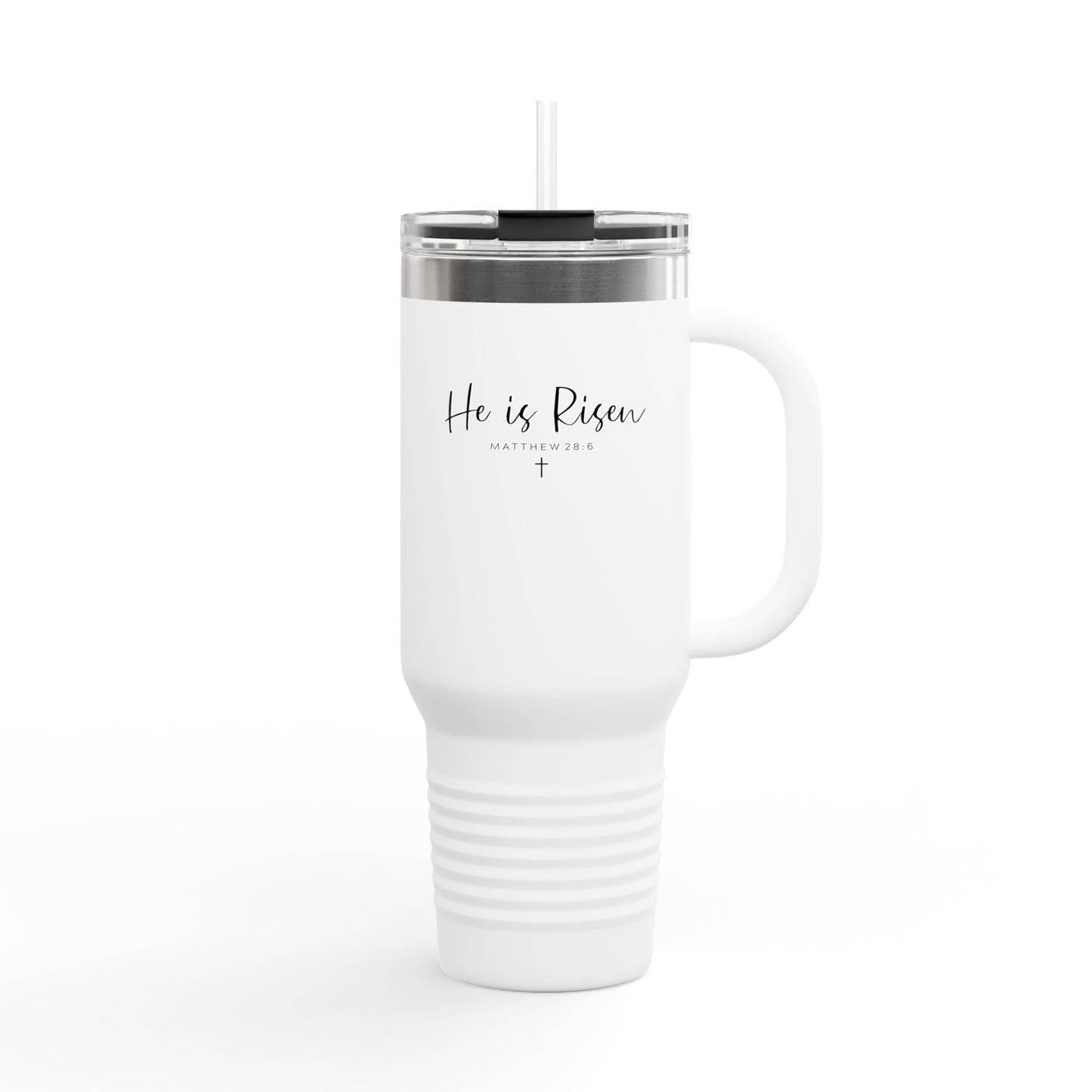 Faith Inspired Insulated Travel Mug, 40oz - He Is Risen Tumbler