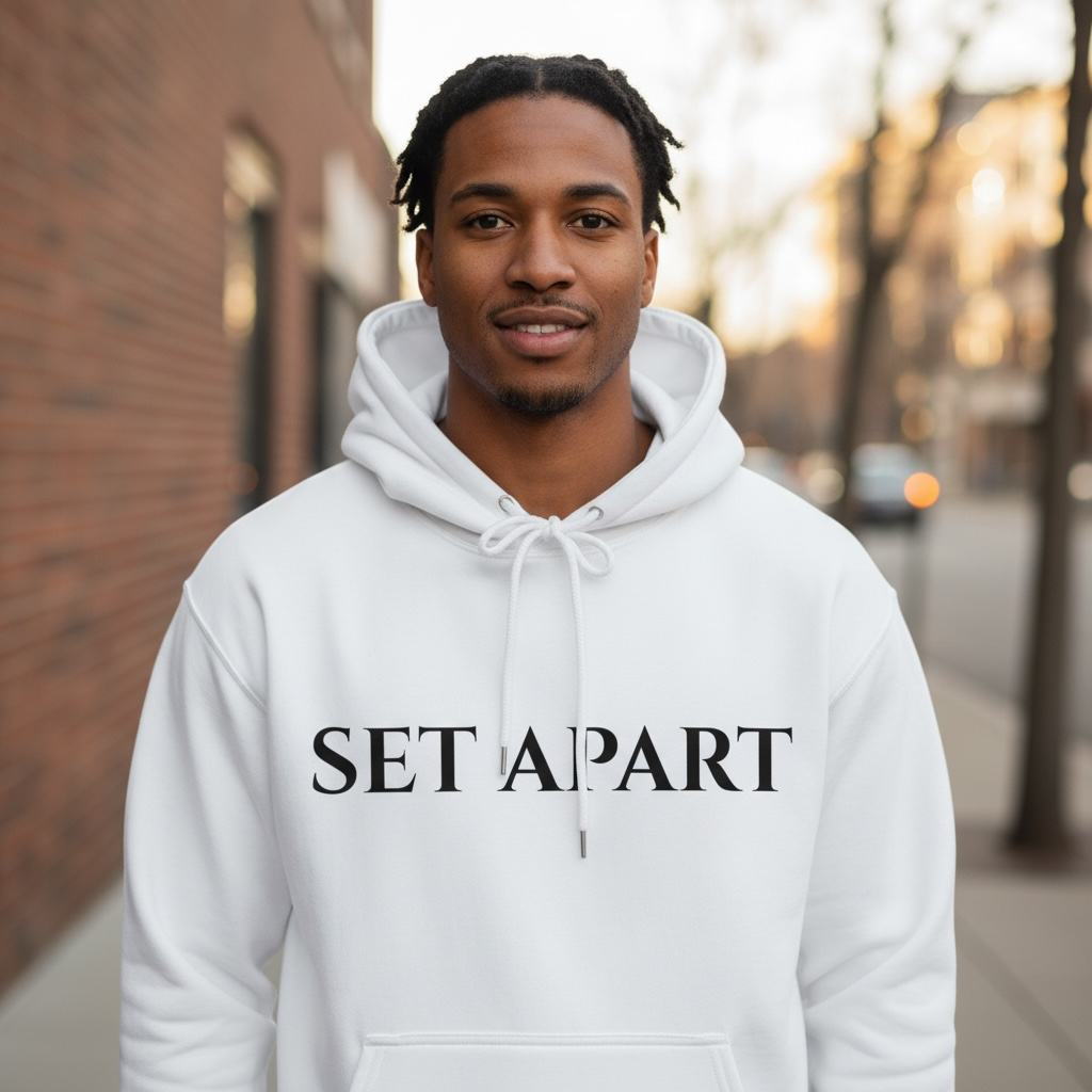 Set Apart Hoodie with Pockets — Inspirational Pullover Sweatshirt